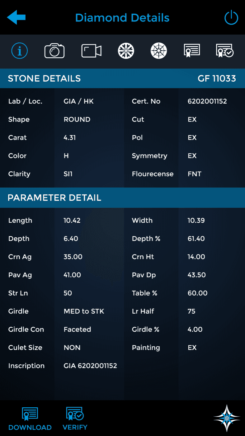Bhavani Gems — Stone and parameter details