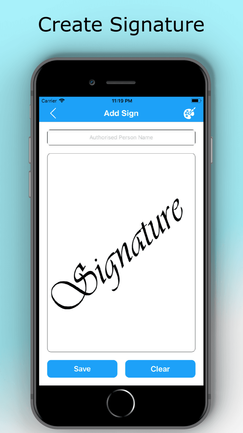 E-Signature — Create a signature