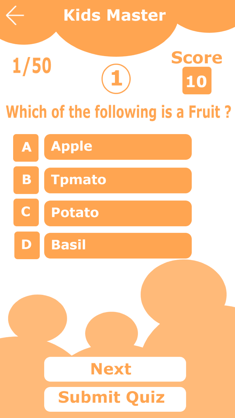 Kids Master — Multiple-choice question