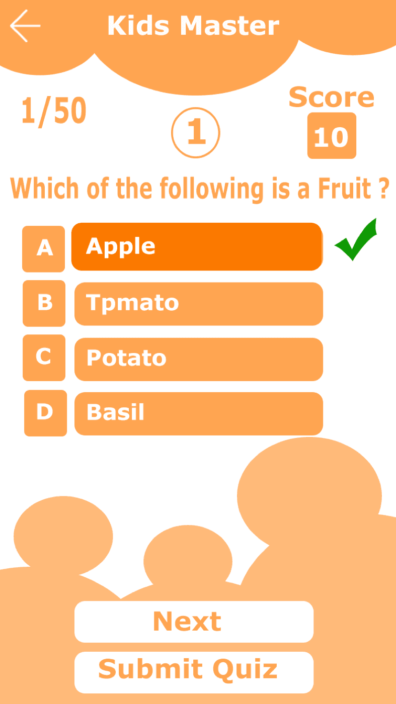 Kids Master — Correct answer feedback