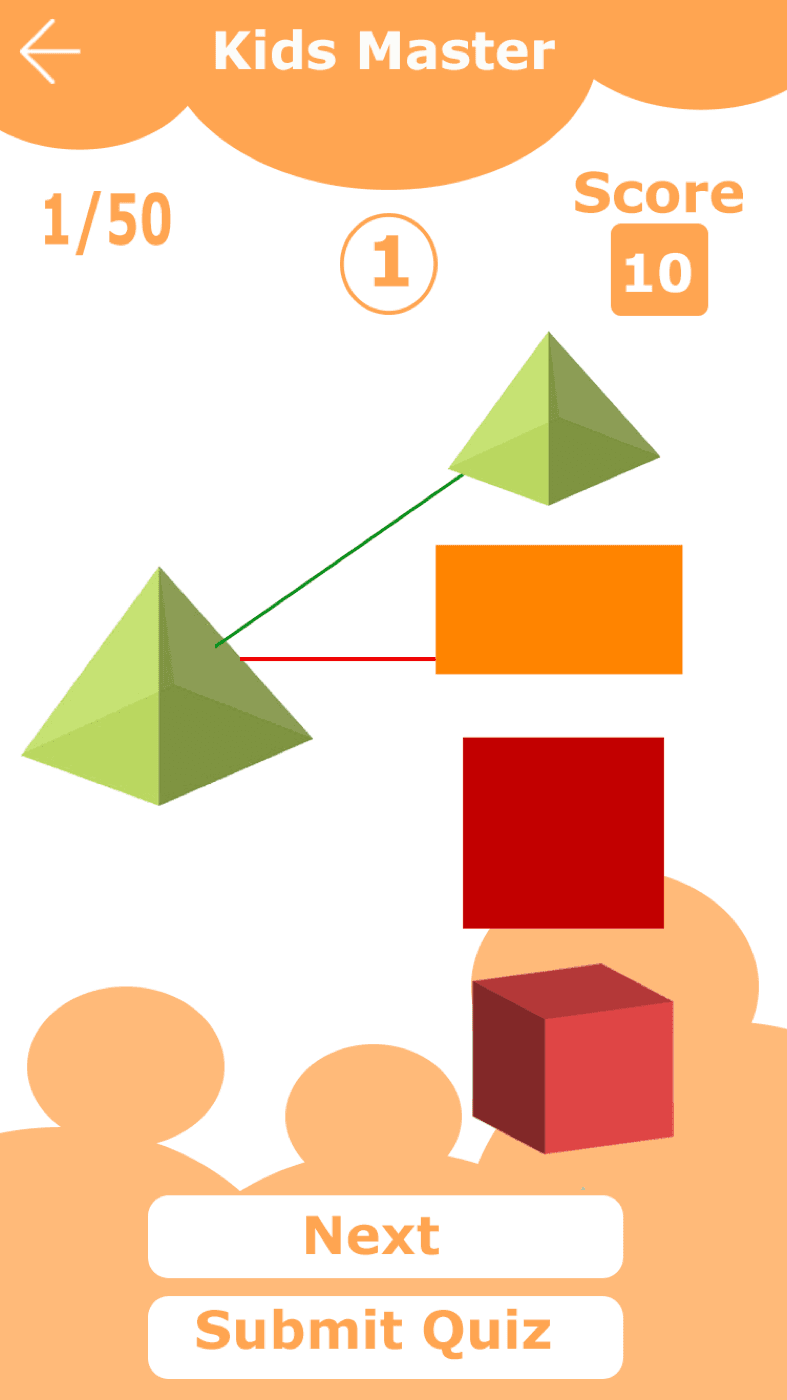 Kids Master — Match shapes by drawing lines
