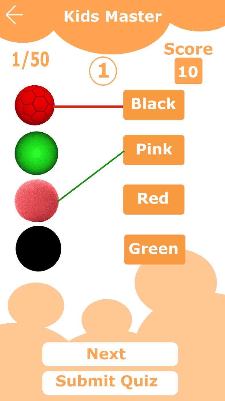 Kids Master — Match colours to names