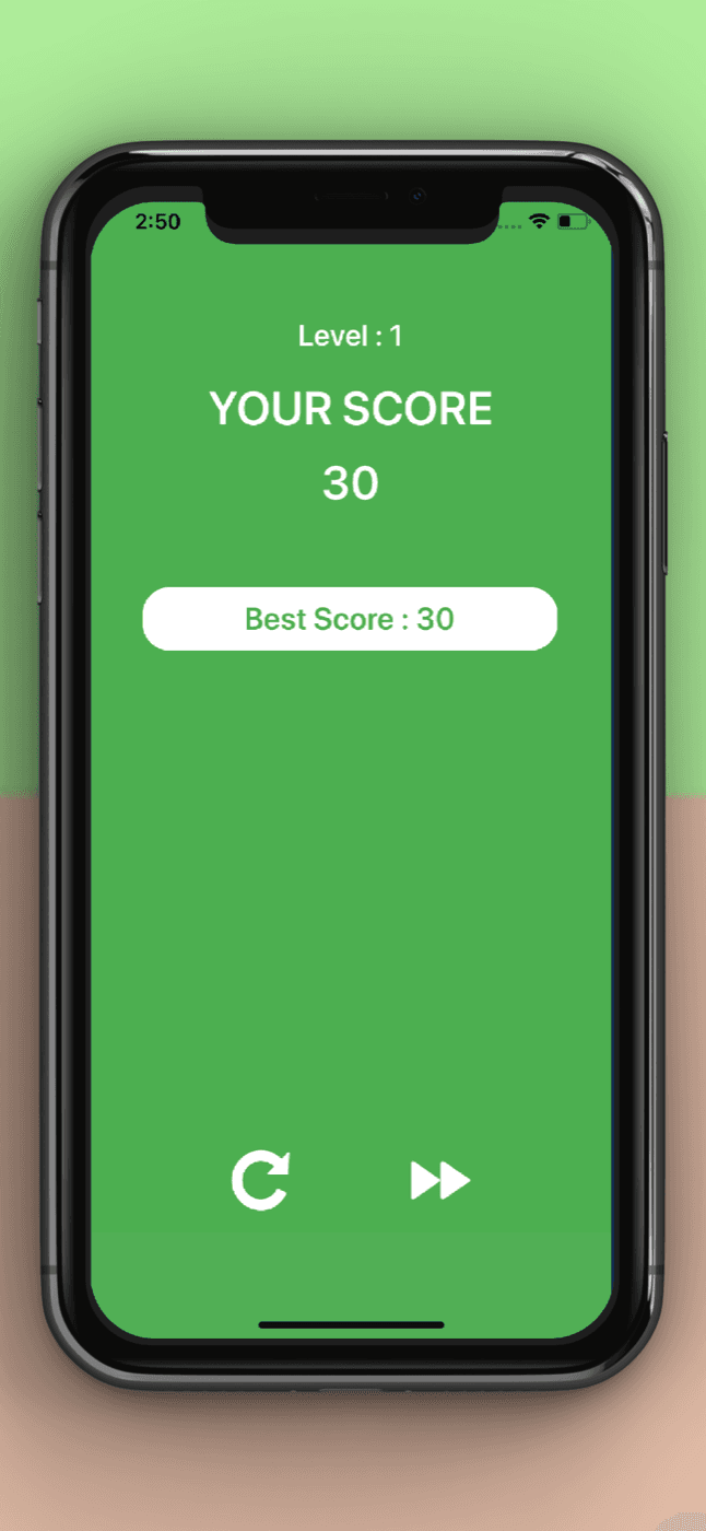 Color Cube — Your score and best score